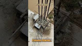 First Floor Column Starter construction column starter [upl. by Atiuqehs451]