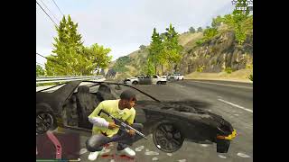 GTA 5 LSSD Vs Franklin 720p Chiliad Mountain State Wilderness Blaine County San Andreas [upl. by Brufsky]