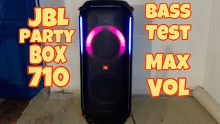 JBL party box 710 max volume bass booster one bass test [upl. by Reldnahc]