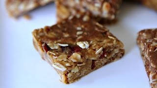 NO BAKE GRANOLA BARS  Easy Recipe  3 Ingredients [upl. by Ilrebmik227]