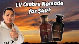 LOUIS VUITTON OMBRE NOMADE FOR 40  EMIR LUEUR DESPOIR AMBRE CLONE FRAGRANCE REVIEW [upl. by Steffi]