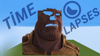 Minecraft Timelapse  INFINITY WAR THANOS 32400 BLOCKS 62 DIFFERENT BLOCKS [upl. by Nunes]