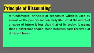 Principle of Discounting I Managerial Economics I AKTU [upl. by Nuhsed]