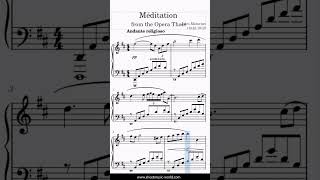 Méditation from the Opera Thais  Jules Massenet  Piano Sheets Music Tutorial score [upl. by Irmo723]