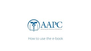 How to use the AAPC EBook app [upl. by Adnirolc]