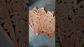 Hand tooled boot tops by Clint Wilkinson for ML Leddy’s western cowboys leather [upl. by Ydroj]