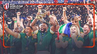 South Africa lift the Webb Ellis Cup for the fourth time  Rugby World Cup 2023 final [upl. by Ragse]