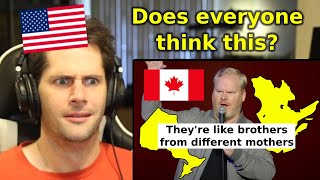 American Reacts to Ontario Vs Quebec  Jim Gaffigan Stand Up [upl. by Yalonda]