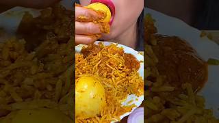 Eggs Curry Spicy Biryani asmr eating mukbang shorts [upl. by Karole]