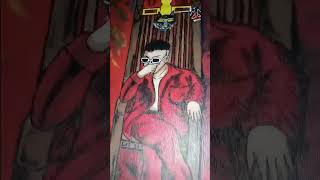 Fan art painting G WOLF Rapstar Flow G canvas x acrylic paint 2023 xb [upl. by Yeslrahc]