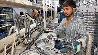 Unveiling The Manufacturing Process of Motorcycle Wheel Rims  Skilled Hands [upl. by Annaor865]