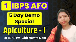 Apiculture  01  IBPS AFO 5 Demo Special  by Mamta Mam ibpsafo ibpsafo2023 [upl. by Grounds]