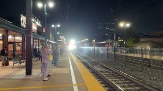 Caltrain Express 522 Stadler KISS EMU Set 323324 Billie Car Arrives At San Mateo [upl. by Vilberg365]