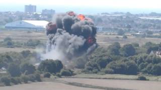 FULL RAW MULTI ANGLE FOOTAGE Shoreham AirShow Hawker Hunter Plane Crash Sussex [upl. by Nylesoy]