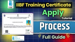 IIBF ka training ka from kaise bharna hai  iibf Traing certificate online apply  iibf update [upl. by Mellins]