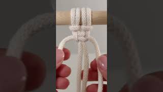 TUTORIAL Macrame Basic Knots series 1 Square Knot Sinnet 🧶 macrame macrametutorial tutorial diy [upl. by Aianat]