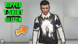 RIPPED TSHIRT GLITCH NO MERGE  GTA 5 ONLINE [upl. by Peedsaj]