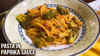 Pasta In Paprika Sauce Recipe  How to Make Spaghetti Pasta  Step By Step Pasta Recipe  Ruchi [upl. by Studnia899]