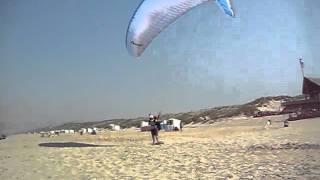 Paragliding zu Fuß start on the beach parapente Bredene [upl. by Winograd]