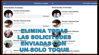 Como Eliminar todas las Solicitudes de Amistad Enviadas en Facebook con un solo click [upl. by Marciano]