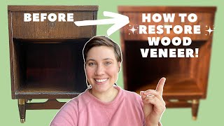 Midcentury Modern Furniture Flip  How to Restore Wood Veneer to a Natural Wood Finish [upl. by Knorring]