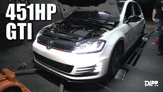 450HP Big Turbo Volkswagen MK7 Golf GTI Dyno  DIPR Vlogs [upl. by Airbma]