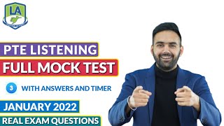 PTE Listening Full Mock Test with Answers  January 2022  Language Academy PTE NAATI amp IELTS [upl. by Etnemelc50]