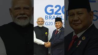 PM Modi holds bilateral meeting with President Prabowo Subianto of Indonesia  shorts [upl. by Fasano]