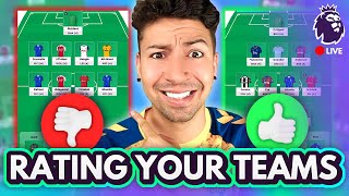 RATING YOUR FPL TEAMS ⭐  Fantasy Premier League 202425 Rate My GW1 Draft Squad Selection [upl. by Enobe]