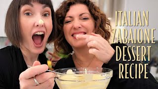 Italian Zabaione or Zabaglione Dessert Recipe  Foodie Sisters in Italy [upl. by Ysle]