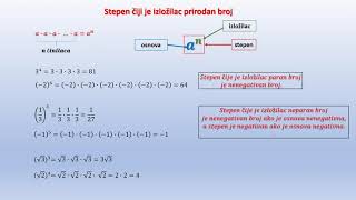 46 Stepen čiji je izložilac prirodan broj [upl. by Alexine439]