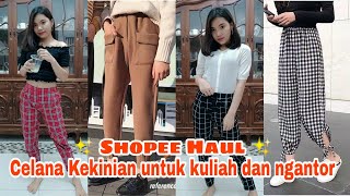 SHOPEE HAUL celana Korean Style serba 30Rb  Aku Itin [upl. by Nierman247]