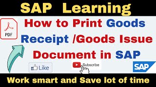 How to Print MIGO Documents in SAP I How to Print Goods Receipt and Goods Issue Document in SAP MB90 [upl. by Atsocal285]