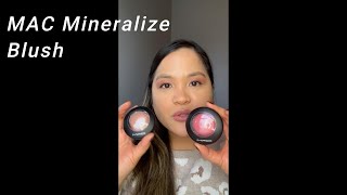 MAC MINERALIZE BLUSH shade Happy Go RosyampWarm Soul [upl. by Llekim467]