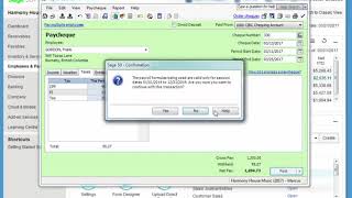 Sage 50 Payroll Paying employees [upl. by Nawak819]