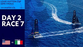 Louis Vuitton Cup SemiFinal Race 7  Luna Rossa Prada Pirelli vs NYYC American Magic  Full Replay [upl. by Ravilob]