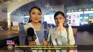 MISS UNIVERSE PHILIPPINES BATANGAS 2024 CANDIDATES CARMELA AND ASHLIE AFTER PRESS PRESENTATION [upl. by Enybor]