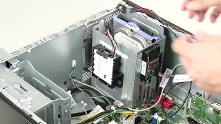 Lenovo ThinkSystem ST50 installing a flash power module [upl. by Drarreg962]