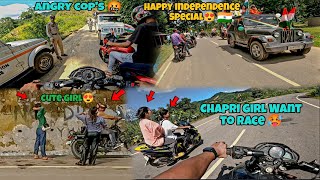 Independence 🇮🇳 Day Special 😍 Big Rally Independence Day ❤ Chapri girl want to Race 🥵 [upl. by Omrelliug]