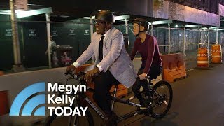 Al Roker Gives Megyn Kelly A Lift To Her New Job On A Bike  Megyn Kelly TODAY [upl. by Doane999]