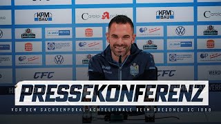 Chemnitzer FC  Pressekonferenz vor dem SachsenpokalAchtelfinale beim Dresdner SC 1898 [upl. by Ibmat]