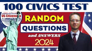 100 Civics Questions and Answers for US Citizenship Interview 2024  N400 Naturalization [upl. by Sidky]