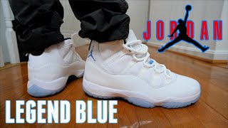 2024 JORDAN 11 LEGEND BLUE REVIEW amp ON FEET [upl. by Zicarelli233]