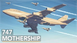 The Air Force’s Crazy 747 Aircraft Carrier Concept [upl. by Mehs]