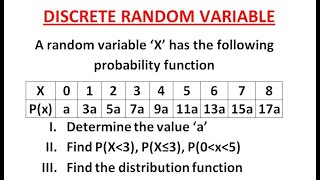 Random Variable l Discrete Random Variable l SK Maths Tutorial [upl. by Adiaz302]