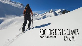 Rochers des enclaves 2465 m SKI DE RANDO  HAUTELUCE  BEAUFORTAIN [upl. by Phillipp259]