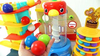 Marble Run ASMR Race ☆ HABA Slope amp Dump Truck Excavator Ambulance Forklift Garbage Truck Tractors1 [upl. by Eladnor]