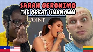 REACTION TO Sarah Geronimo  The Great Unknown Live Performance  FIRST TIME WATCHING [upl. by Reisman]