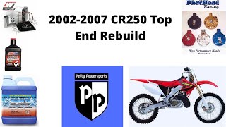 20022007 CR250 Top End Rebuild [upl. by Tillfourd]