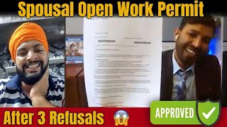 Canada Spousal Open Work Permit Approved After 3 Refusals  Canada Visa Latest Updates 2023 canada [upl. by Lilith]